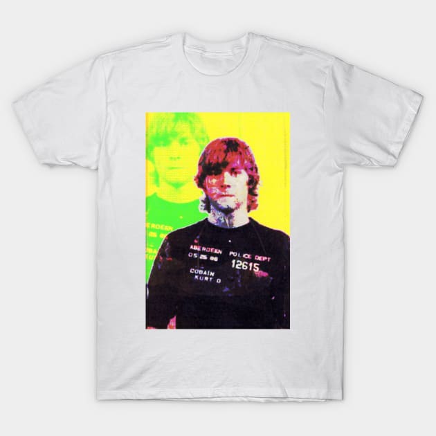 Kurt Cobain Mugshot T-Shirt by SABREart